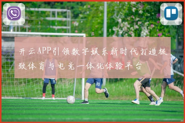 开云APP引领数字娱乐新时代打造极致体育与电竞一体化体验平台